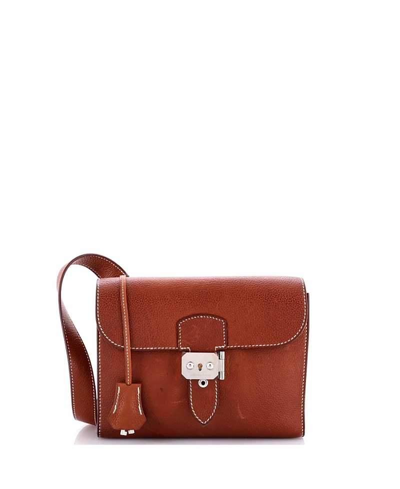 Pre-owned Pre-owned Hermes Hermes 21 Sac A Depeches Messenger Bag Barenia Faubourg In Brown
