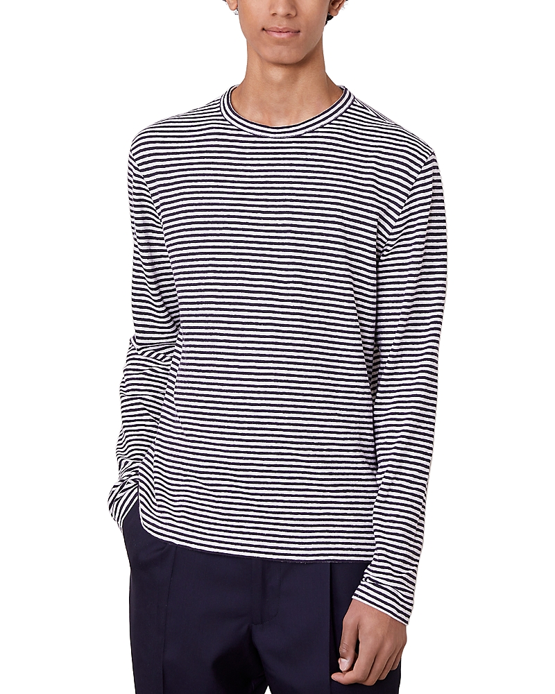 OFFICINE GENERALE COTTON LINEN STRIPED TEE