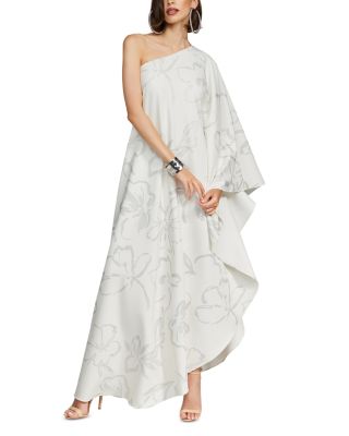 Nevean Floral Crepe Caftan Dress