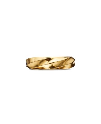 David Yurman - Men's 18K Yellow Gold Cable Edge Band
