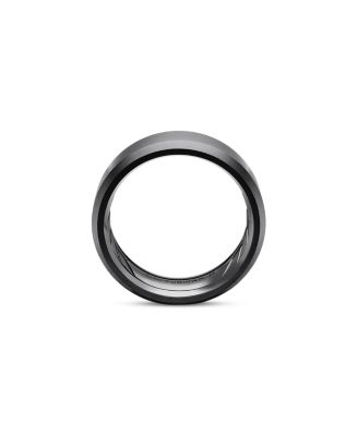 Men's Black Titanium 8.5mm Beveled Band