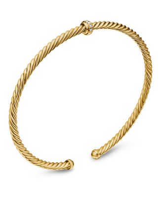 Renaissance Center Station Bracelet with Diamonds in 18K Gold