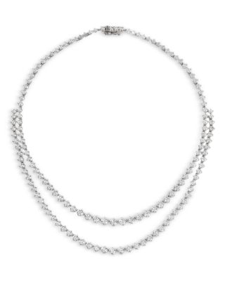 Nadri Cassi Cubic Zirconia Layered Tennis Necklace, 15