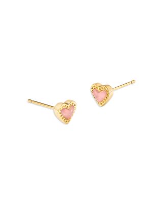Kendra Scott Ari Lab Grown Kyocera Opal Mini Heart Earrings