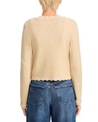 Faux Pearl Embellished Cardigan - 100% Exclusive