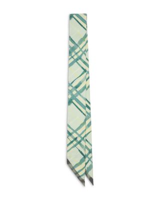 Burberry - Skinny Reversible Check Silk Scarf