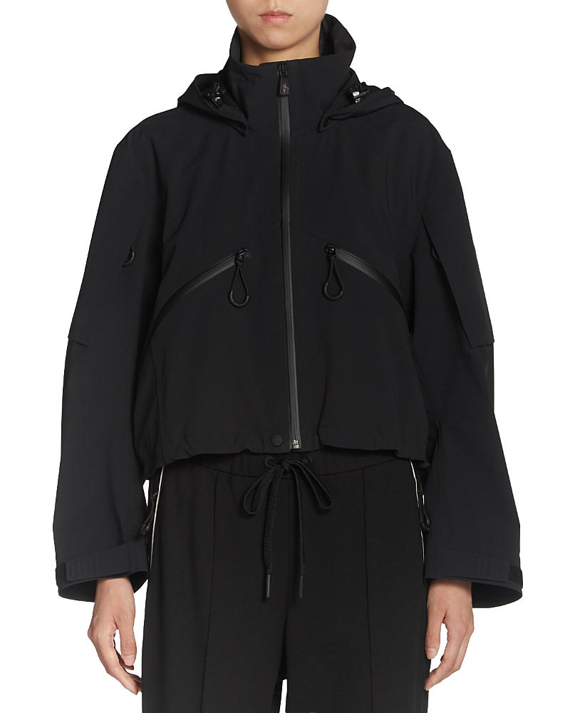 Moncler Womens Black Kibira Hooded Stretch-woven Jacket In Black
