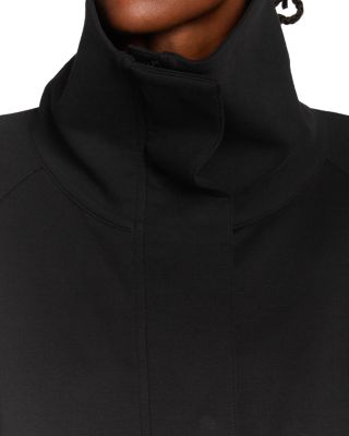 Wide Collar Zip Front Cardigan