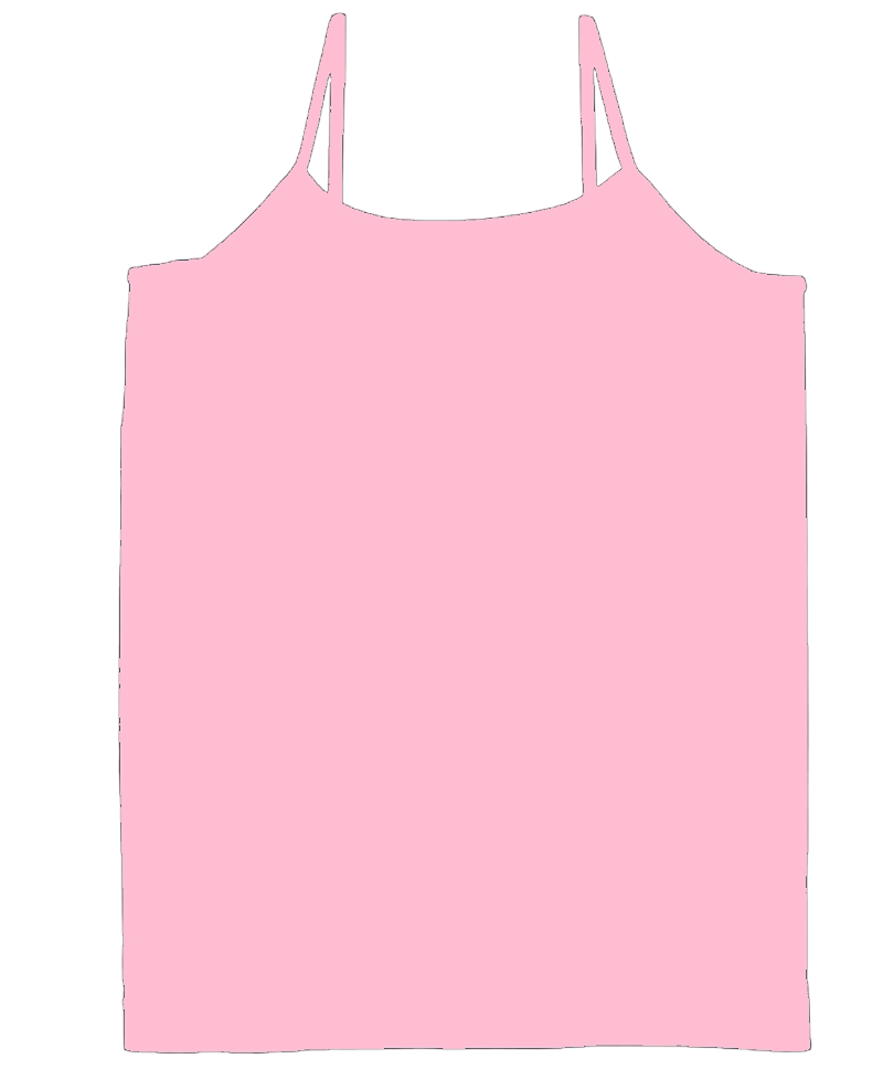 Malibu Sugar Girls' Solid Full Cami - Big Kid In Pretty In Pink