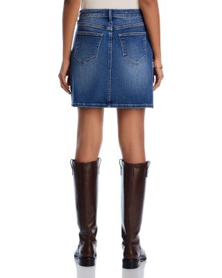 Embroidered Denim Skirt