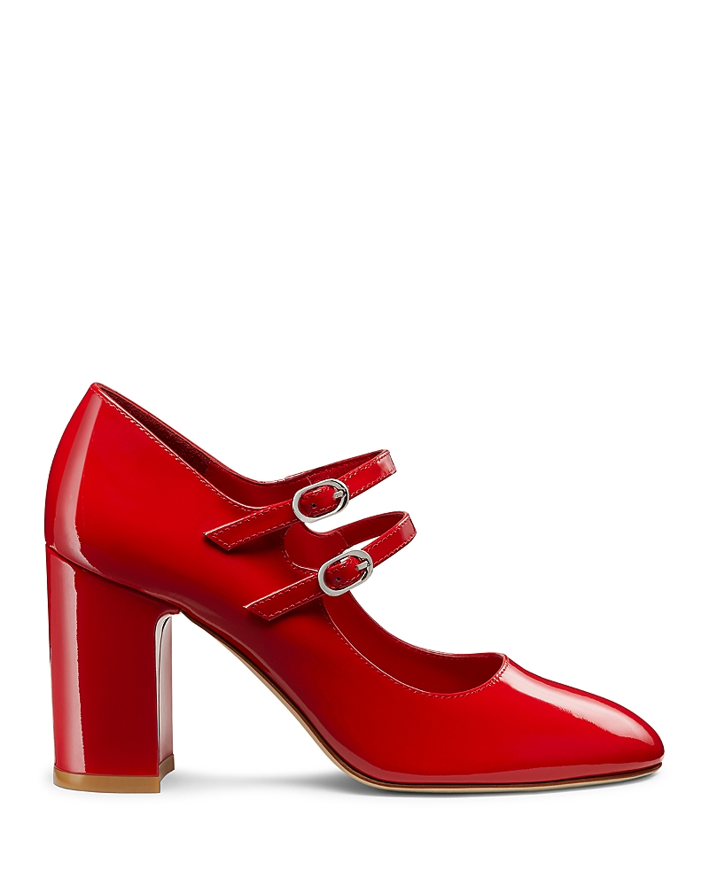 Shop Stuart Weitzman Women's Posh 85 Mary Jane Pumps In Cherry