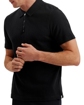 Ted Baker - Elgrave Regular Fit Short Sleeve Textured Zip Polo