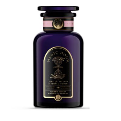 Almond Matcha Green Tea for Joy, 6 oz. Violet Glass Apothecary Jar 