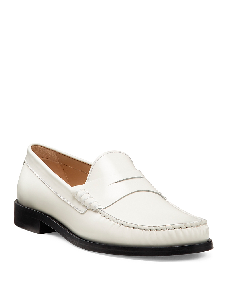 Stuart Weitzman Women's Lottie Loafer Flats In White
