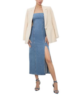 ALICE+OLIVIA ♥ Nakisha Midi Dress W Slit /追跡付 Alice and Olivia Nakisha Denim Midi Dress | Bloomingdale's