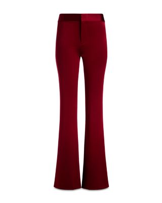 Andrew Satin Mid Rise Bootcut Pants 