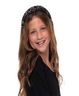 Girls' Beaded and Pearl Thick Puff Headband - Big Kid