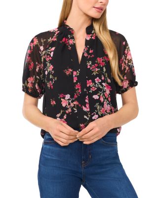 CeCe - Ruffle Neck Raglan Sleeve Top