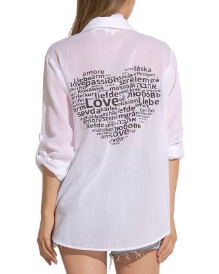 Elan - Button Front Graphic Shirt