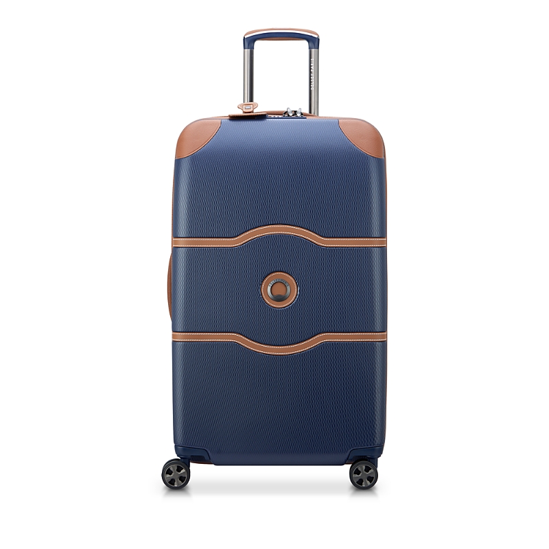 Delsey Paris Delsey Chatelet Air 2 Wheeled Trunk In Navy Blue/brown