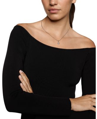 Star of David Pendant Necklace in Sterling Silver with Diamonds, 10.4mm