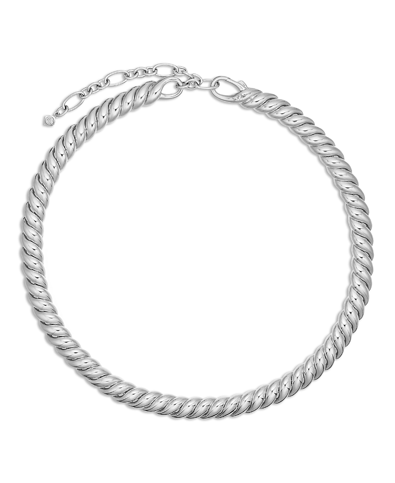 David Yurman Sterling Silver Sculpted Cable Collar Necklace, 14.5
