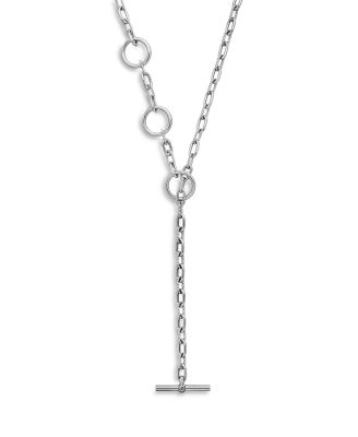 David Yurman - DY Madison&reg; Three Ring Chain Y Necklace in Sterling Silver, 20"
