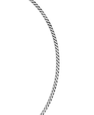 Sterling Silver Sculpted Cable Necklace, 15.5"