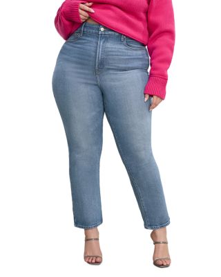 Good American Good Legs Straight Jeans in Indigo 746 