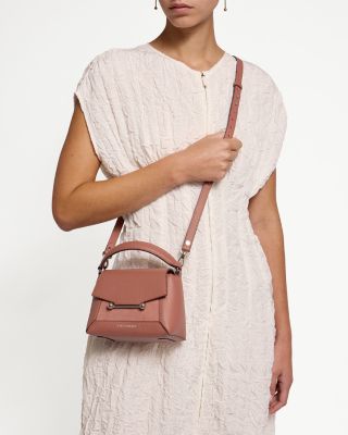 Mosaic Nano Leather &amp; Suede Top Handle Bag