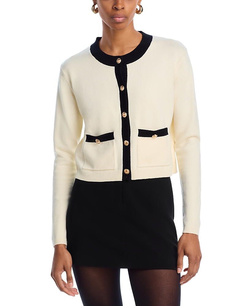 Wayf Contrast Border Button Front Cardigan