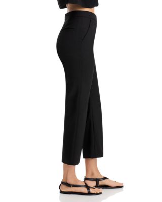 High Rise Cropped Cigarette Pants