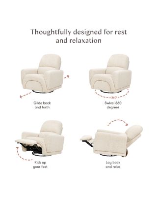 Rainbow Recliner and Swivel Glider in Teddy Loop