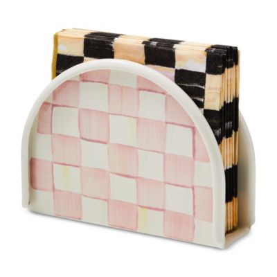 Rosy Check Napkin Holder