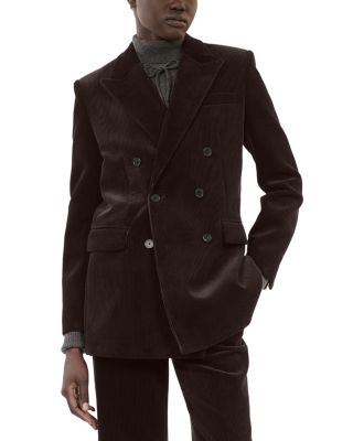 The Kooples Corduroy Double Breasted Blazer