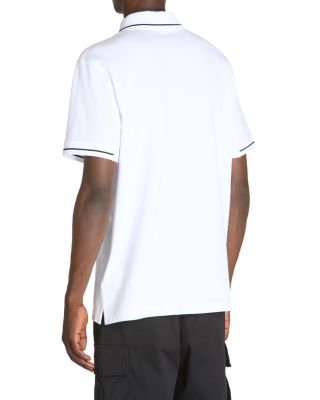 Cotton Logo Patch Tipped Polo Shirt