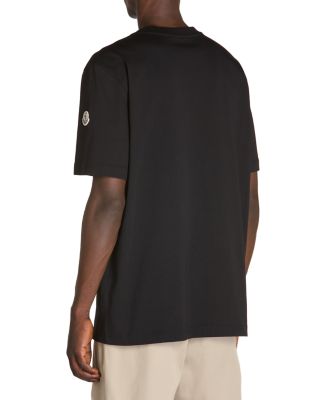 Cotton Embroidered Logo Graphic Tee 