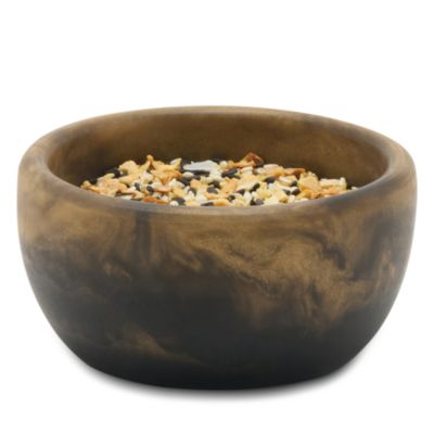 Hugo Black and Gold Swirled Resin Serving Bowl, Set of 2
