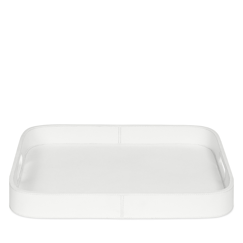 Blue Pheasant Brisbane Bright White Marine Faux Leather Tray