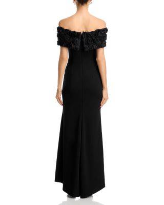 Off-the-Shoulder Side Tuck Gown