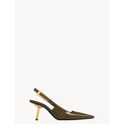 Saint Laurent Women's Lee Slingback Pumps in Patent Leather