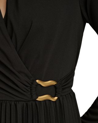 Donna Karan Faux Wrap A Line Midi Dress | Bloomingdale's Women