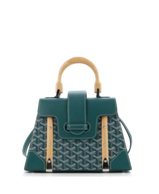 Pre-Owned Goyard Pm Saigon Top Handle Bag Coated Canvas with Leather