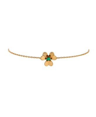 Pre-Owned Van Cleef & Arpels - Mini Frivole Bracelet 18K Gold with Emerald