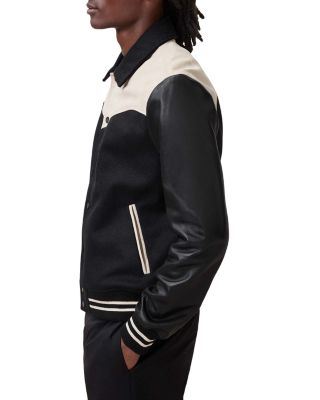 Endleton Mixed Media Western Bomber Jacket