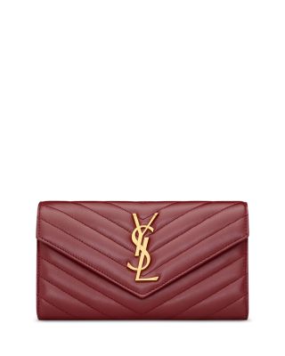 Saint Laurent Cassandre Matelasse Large Flap Wallet in Lambskin