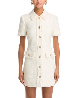 新品✨Randy Asymmetry buckle tweeddress M Asymmetrical buckle tweed dress – Randy