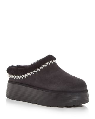 Stuart Weitzman - Women's Nelle Shearling Platform Slippers
