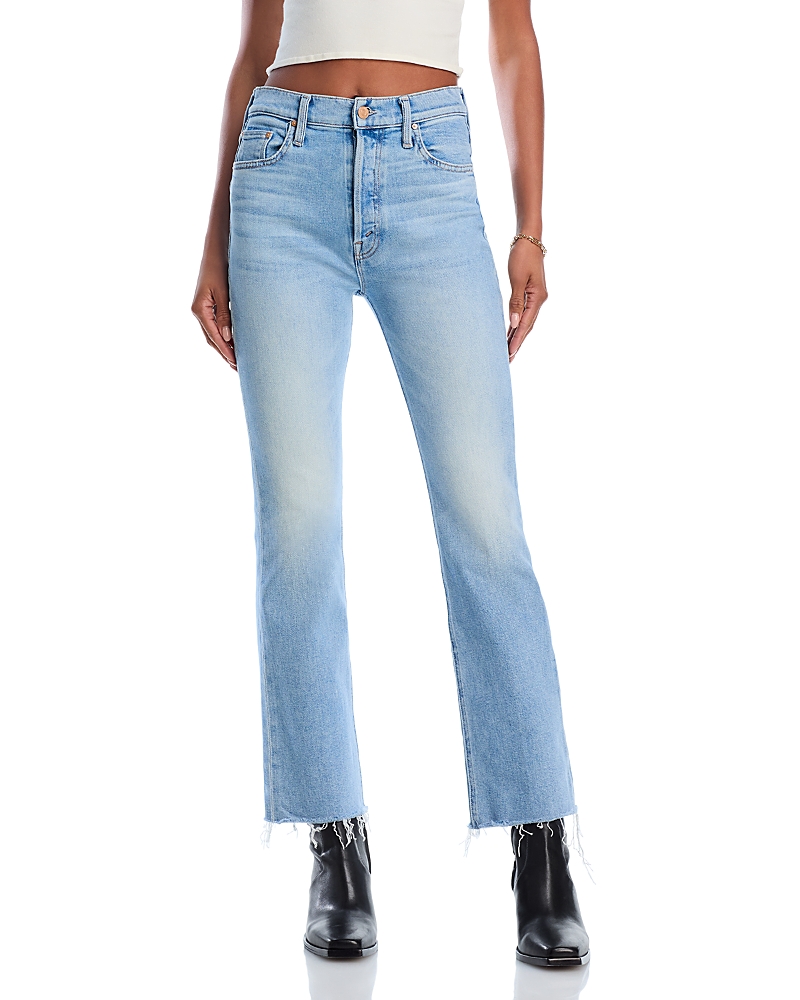 Mother The Tripper High Waist Ankle Fray Flare Jeans In Look Ma No Hands
