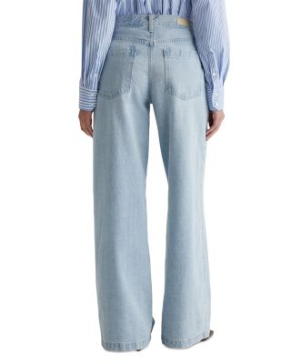 Mid Rise Low Slung Palazzo Jeans in Idol